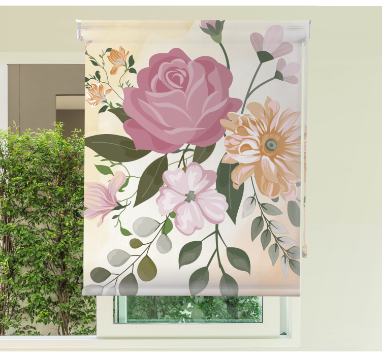 Blumen Rollo Pflanzen Realistisch - TenStickers