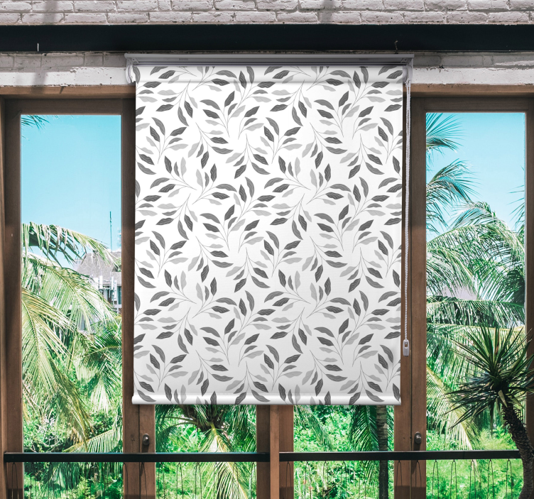 Rollo Fenster Blumen blattreiche eleganz - TenStickers