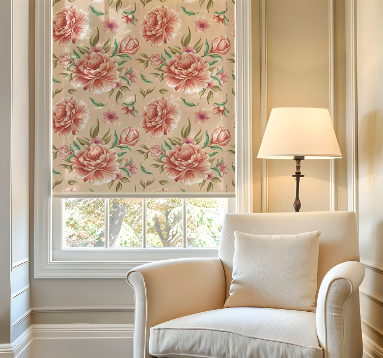 Fenster Rollo romantisch klassischer Blumenstrauß - TenStickers