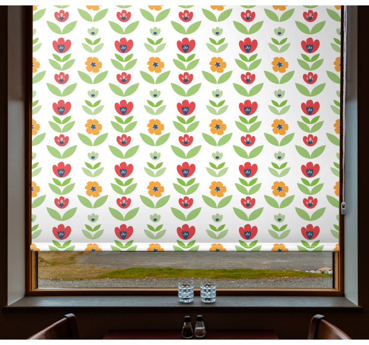 Rollo Fenster Blumen und Pflanzen bezauberndes blumenmuster - TenStickers