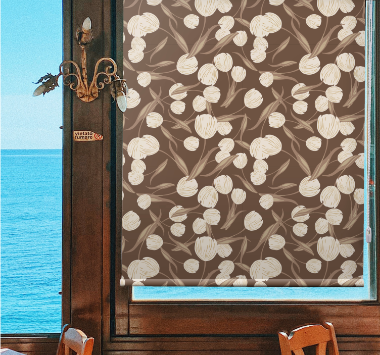 Rollo Fenster Blumen und Pflanzen blumenmotiv - TenStickers