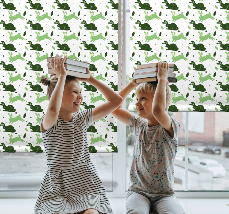 Rollo Fenster mit Tieren verspieltes dinosauriermuster - TenStickers