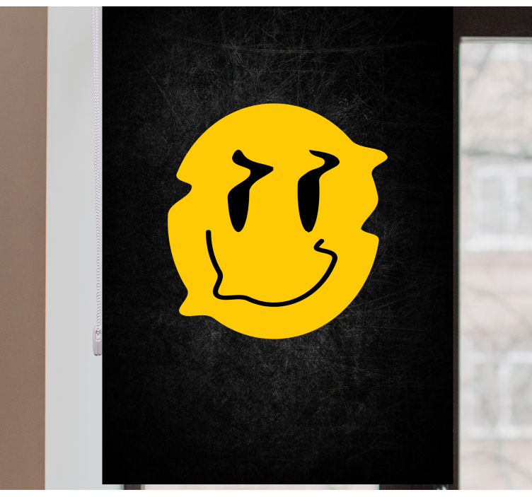 Rollo fenster gamer mit smiley-gesicht design - TenStickers