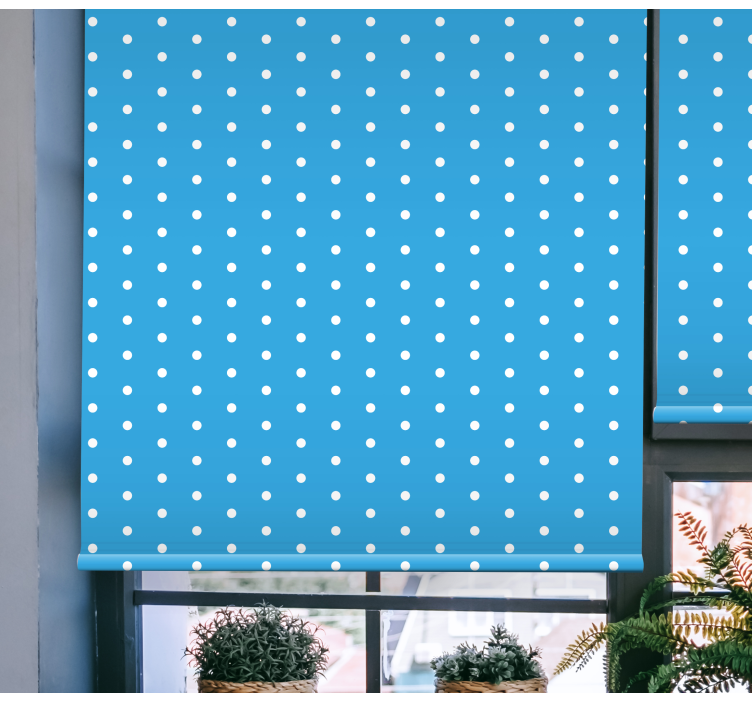 Rollo Fenster Blau polka-dot-thema - TenStickers