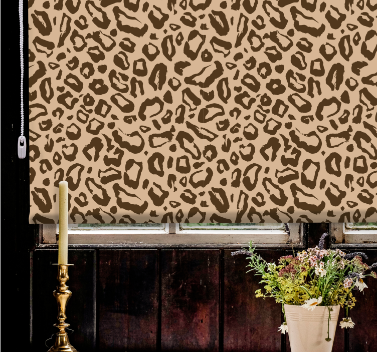 Rollo Fenster mit Tieren leopardenmuster-design - TenStickers