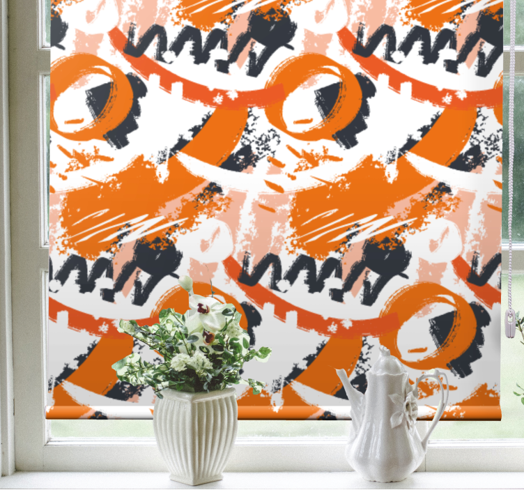 Rollo Fenster Muster abstraktes kreisförmiges motiv - TenStickers