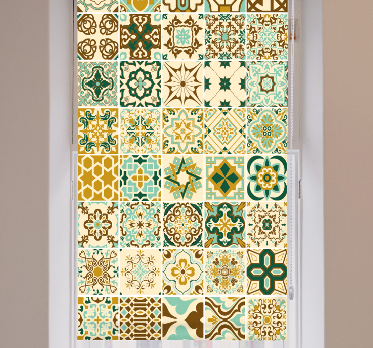 Rollo Fenster Muster geometrische mosaikmuster - TenStickers