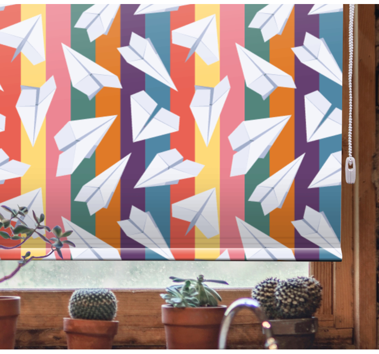 Rollo Fenster Spaß papierflieger flug - TenStickers