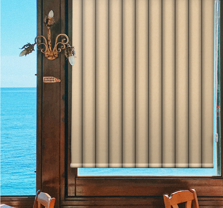 Rollo Fenster Muster beige vertikale lamellen - TenStickers