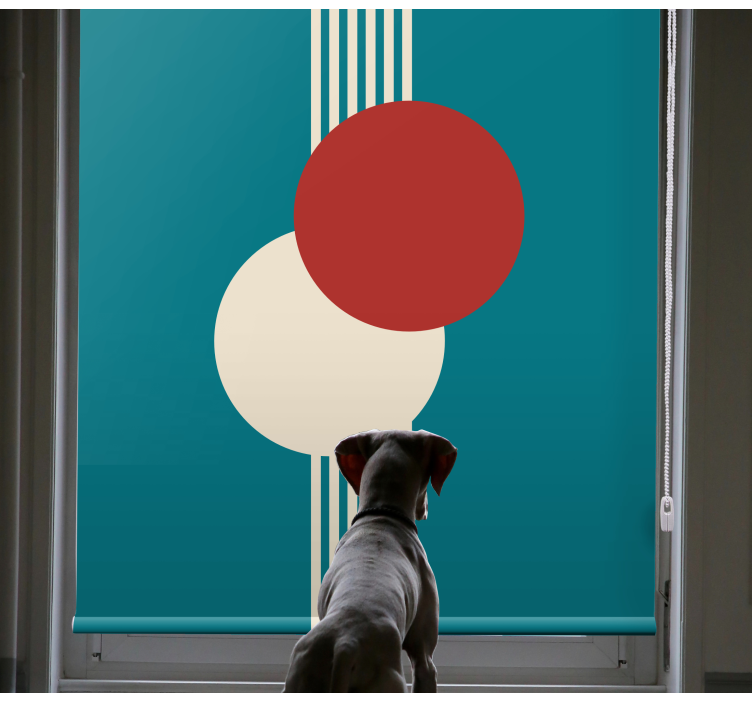 Fenster Rollo modern geometrische kreiszusammensetzung - TenStickers