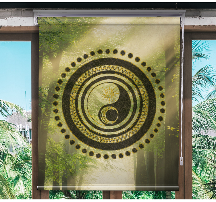 Rollo Fenster Zen yin-yang-kreis - TenStickers