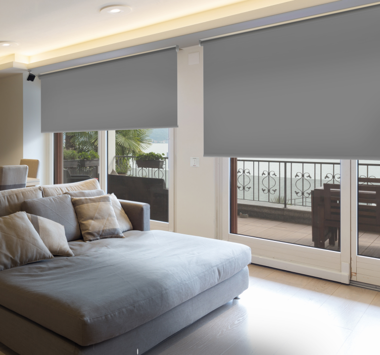 rollo fürs Schlafzimmer Dunkelgrau Blackout - TenStickers