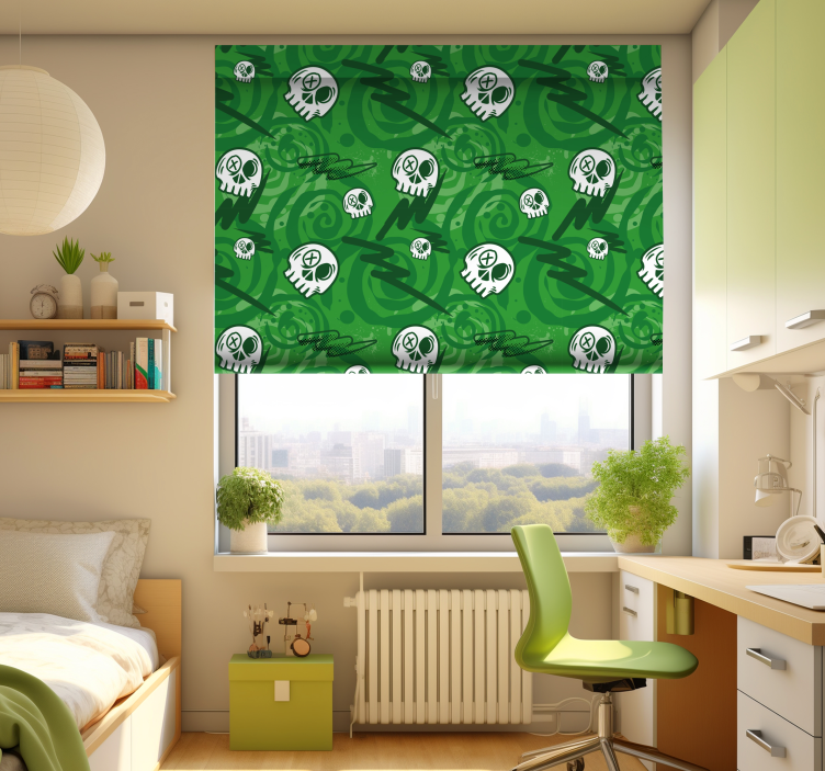 Rollos Jugendliche Graffiti Schädel - TenStickers