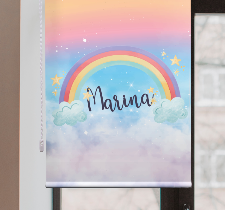 Fantastischer Regenbogen-Wolken Rollo Kinderzimmer - TenStickers