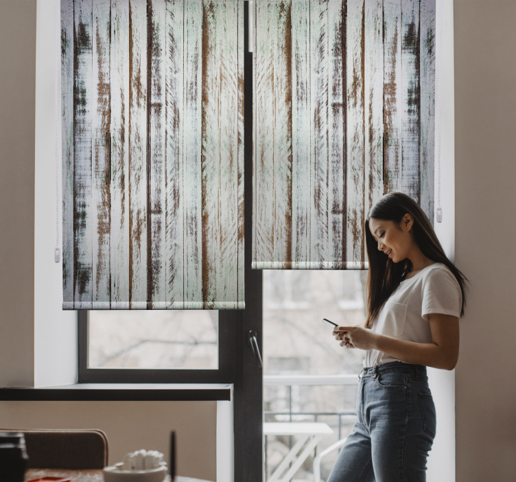 rollo mit Textur und Muster Holzlattenmuster - TenStickers