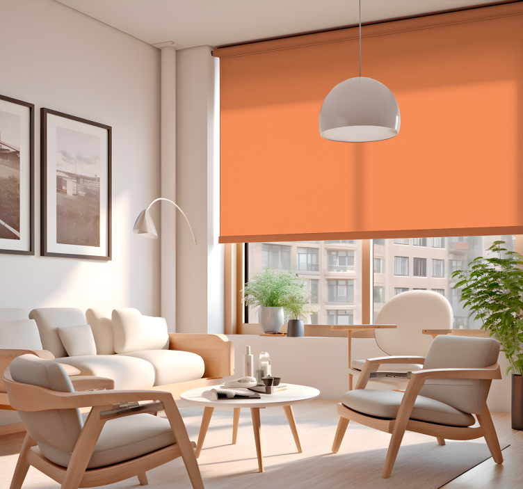 Rollo für Wohnzimmer WGSN Apricot Crush - TenStickers