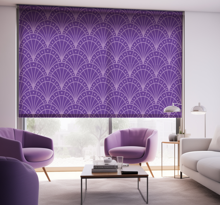 Rollos Wohnzimmer minimalistisches lila Artdeco - TenStickers