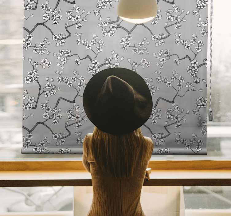 Schwarze Äste Baum Rollo - TenStickers