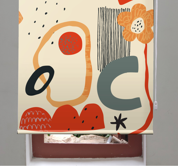 Weitere Fenster Rollos abstrakte florale komposition - TenStickers