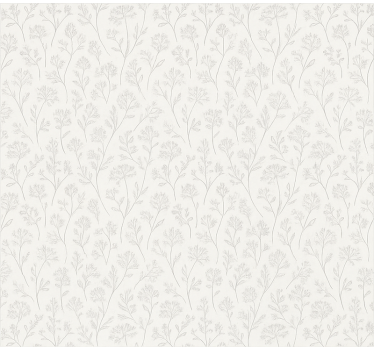 Rollo esszimmer dünne graue blumenkunst - TenStickers