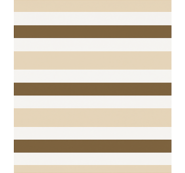 Rollo Fenster Esszimmer braun-beige Streifenmuster - TenStickers