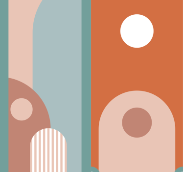 Rollo fenster esszimmer fröhliches design - TenStickers