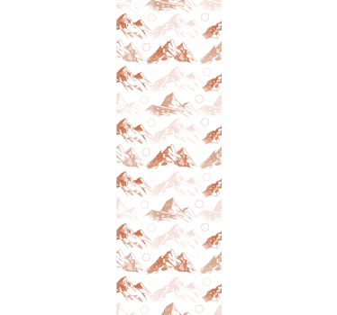 Rollo fenster esszimmer terracotta bergmuster - TenStickers