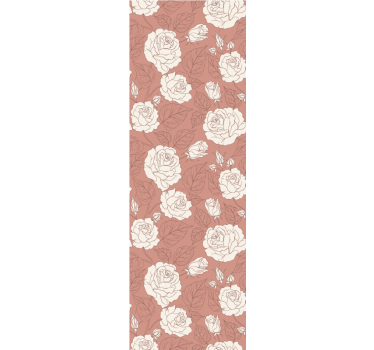 Rollo fenster esszimmer große terracotta rosen - TenStickers