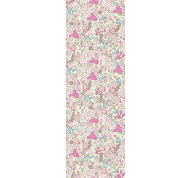 Rollo fenster esszimmer im floralen grandmillenial stil - TenStickers
