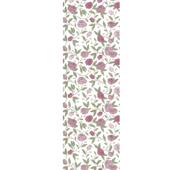Rollo fenster esszimmer zarte rosa vintage-rosen - TenStickers