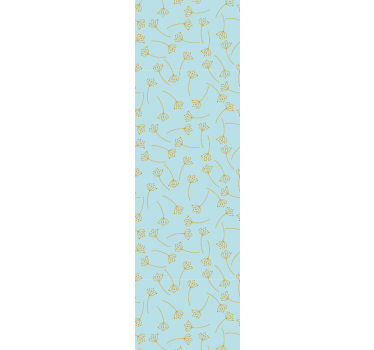 Rollo fenster esszimmer mit blauen nordischen pflanzen - TenStickers