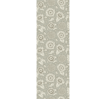 Rollo fenster esszimmer graue sonnenblumen - TenStickers