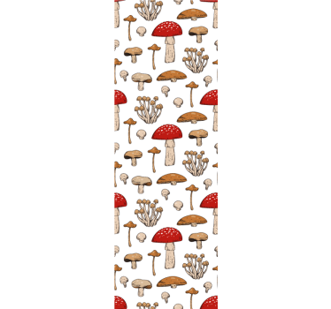 Rollo fenster esszimmer gelbe und rote pilze und blumen - TenStickers