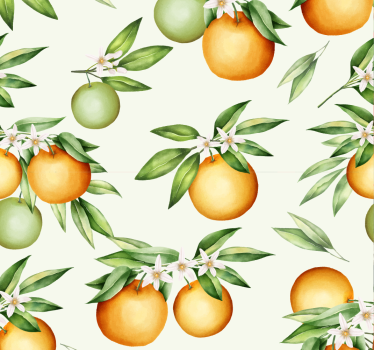 Rollo fenster esszimmer mit zitrusfrüchte-motiv - TenStickers