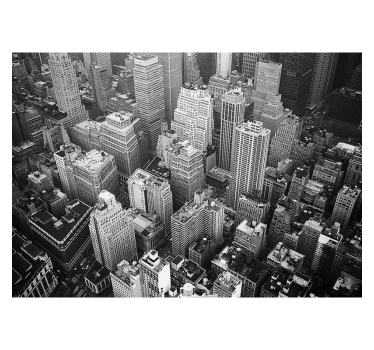 Rollo fenster schwarz new york luftaufnahme schwarz weiß - TenStickers
