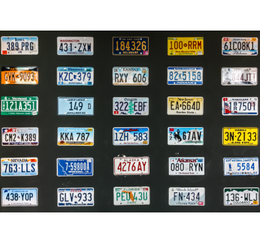 Rollo fenster schwarz mit kennzeichenhalterungen - TenStickers