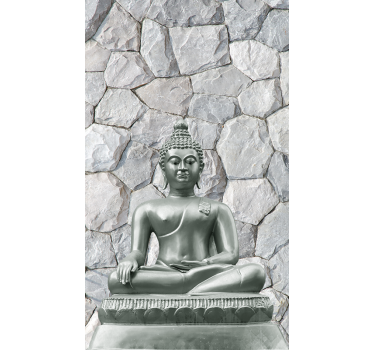 Rollo Fenster Esszimmer Steineffekt Buddha Zen - TenStickers