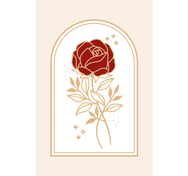 Fenster Rollo Elegant beige gewölbte rose - TenStickers