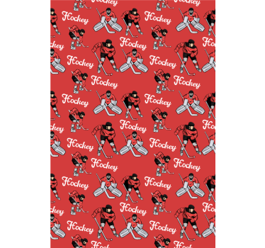 Rollo Fenster Sport hockeyspieler drucken - TenStickers