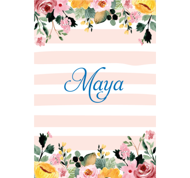 Rollo Fenster Jugenzimmer personalisiertes blumendesign - TenStickers
