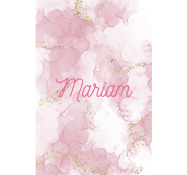 Fenster rollo elegant in pinkem marmor mit namen - TenStickers