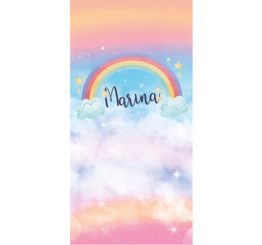 Fantastischer Regenbogen-Wolken Rollo Kinderzimmer - TenStickers