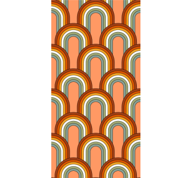 Rollo Fenster Vintagedesign retro-bogenmuster - TenStickers