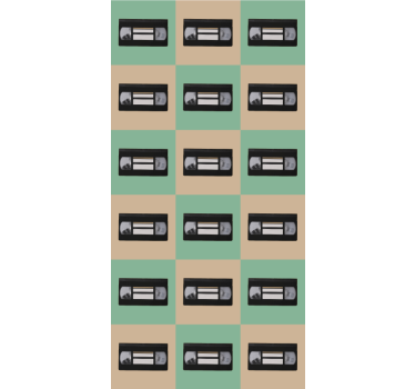 Rollo Fenster Vintagedesign retro-bandmuster - TenStickers