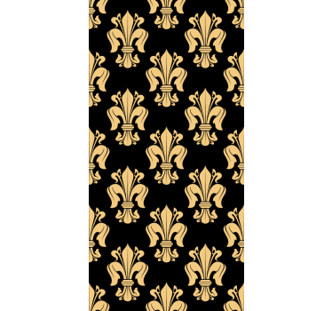 Fenster Rollo Elegant goldenes fleur-de-lis-muster - TenStickers