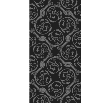 Fenster Rollo Elegant graues blumenmotiv - TenStickers