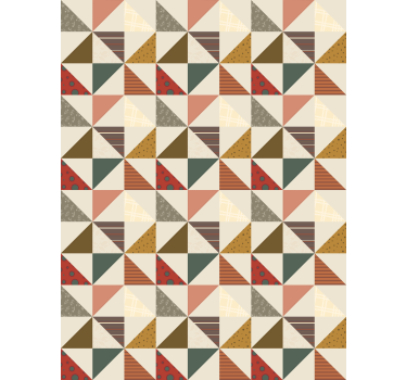 Weitere Vintage Küchenfenster Rollo Patchwork geometrisch - TenStickers