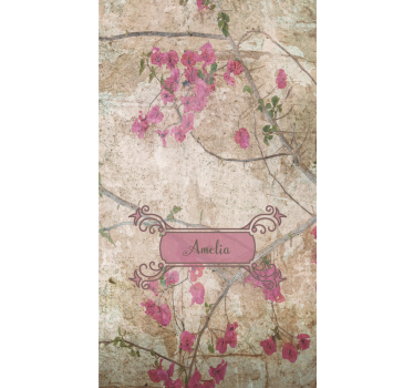 Rollo Fenster Blumen florale eleganz mit namen - TenStickers