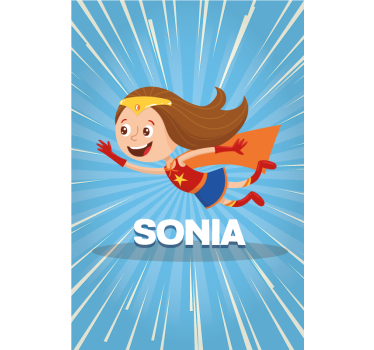 Fenster Rollo personalisiert super-mädchen - TenStickers