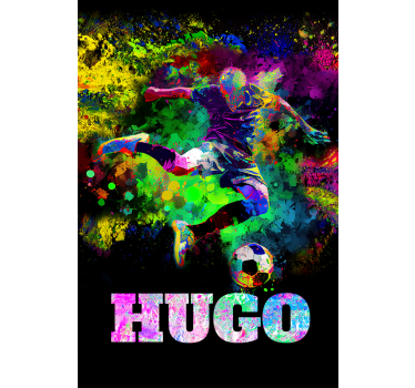 Rollo Fenster Fußball farbenfrohes Design - TenStickers
